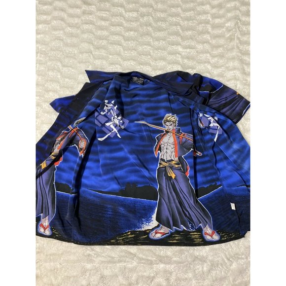 Mecca Clothing Company Size XXL Blue Shirt  Samurai Graphic Big And Tall - Picture 6 of 8
